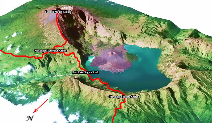 Map Gunung Rinjani