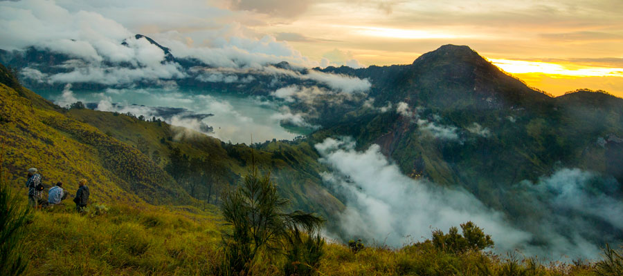 Plawangan Sembalun Crater Rim an altitude 2639 meter of mount Rinjani