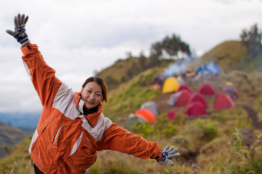 Kawah Plawangan Sembalun ketinggian 2639 meter Gunung Rinjani