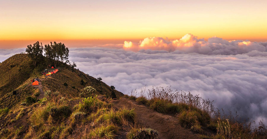Kawah Plawangan Sembalun ketinggian 2639 meter Taman Nasional Gunung Rinjani